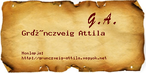 Grünczveig Attila névjegykártya